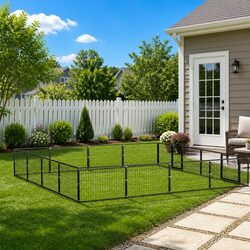 16 m² Outdoor Dog Kennel with Steel Wire Mesh