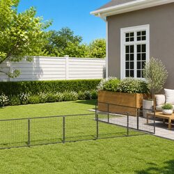 Steel Mesh Dog Kennel - 28 m² Outdoor Exercise Pen