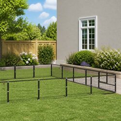 25 m² Steel Dog Kennel with Lockable Door