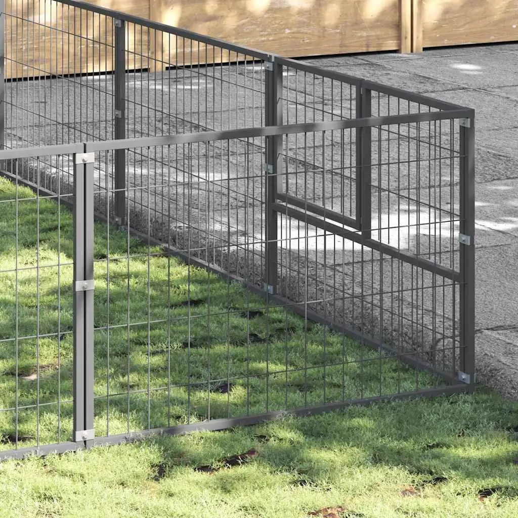 Dog Kennel Outdoor Use Large Steel Wire Mesh Ventilation Lockable Door