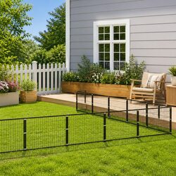 36 m² Outdoor Dog Kennel with Steel Wire Mesh Walls