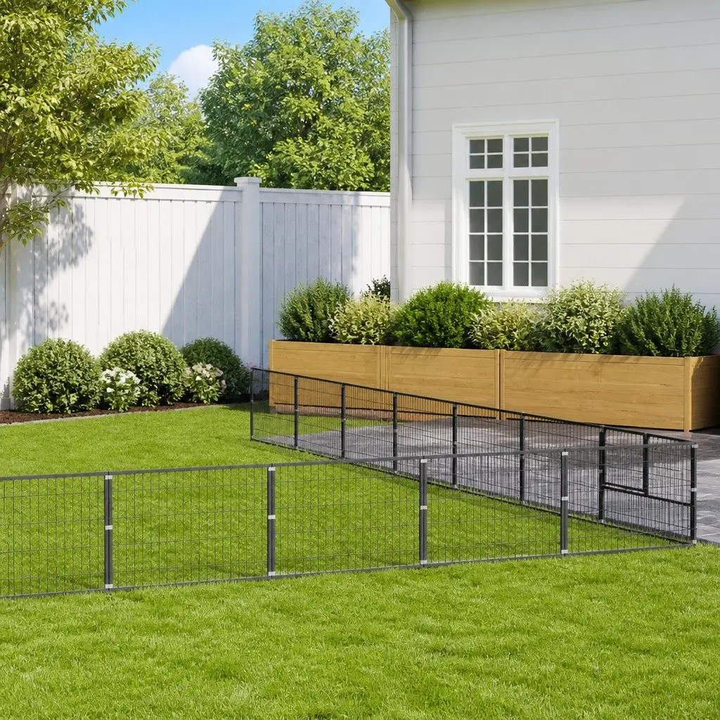 Large Dog Exercise Cage Outdoor Run Steel Wire Mesh Kennel Enclosure