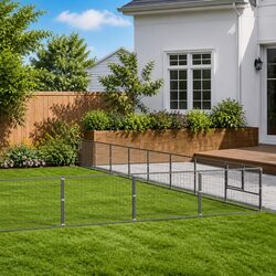 Large Outdoor Dog Kennel with Steel Frame and Mesh Walls
