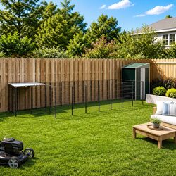 Steel Dog Kennel: 10.89 m² Outdoor Pet Enclosure