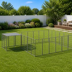 Specifications of Large Silver Dog Kennel with Steel Frame