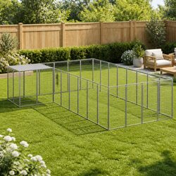 Dog Kennel Specifications: Silver 10.89 m² Outdoor Enclosure