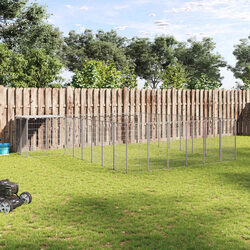 Large Steel Dog Kennel Dimensions: 15.73 m² Coverage