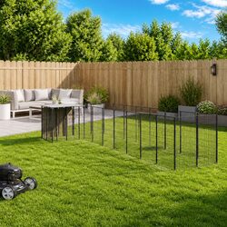 Specifications for Large Black Dog Kennel with Steel Frame