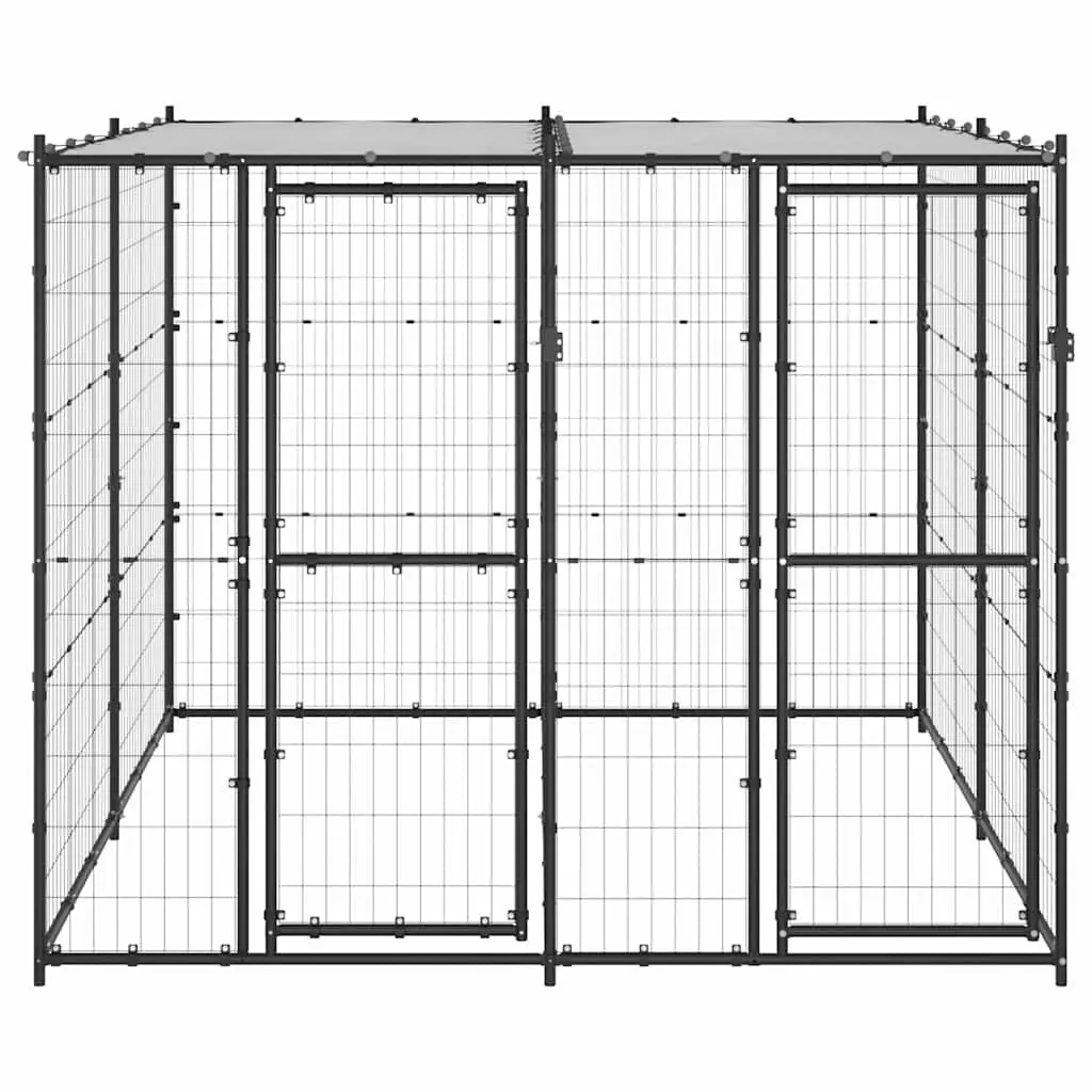 Outdoor Dog Kennel Steel for Exercise 4.84 m²