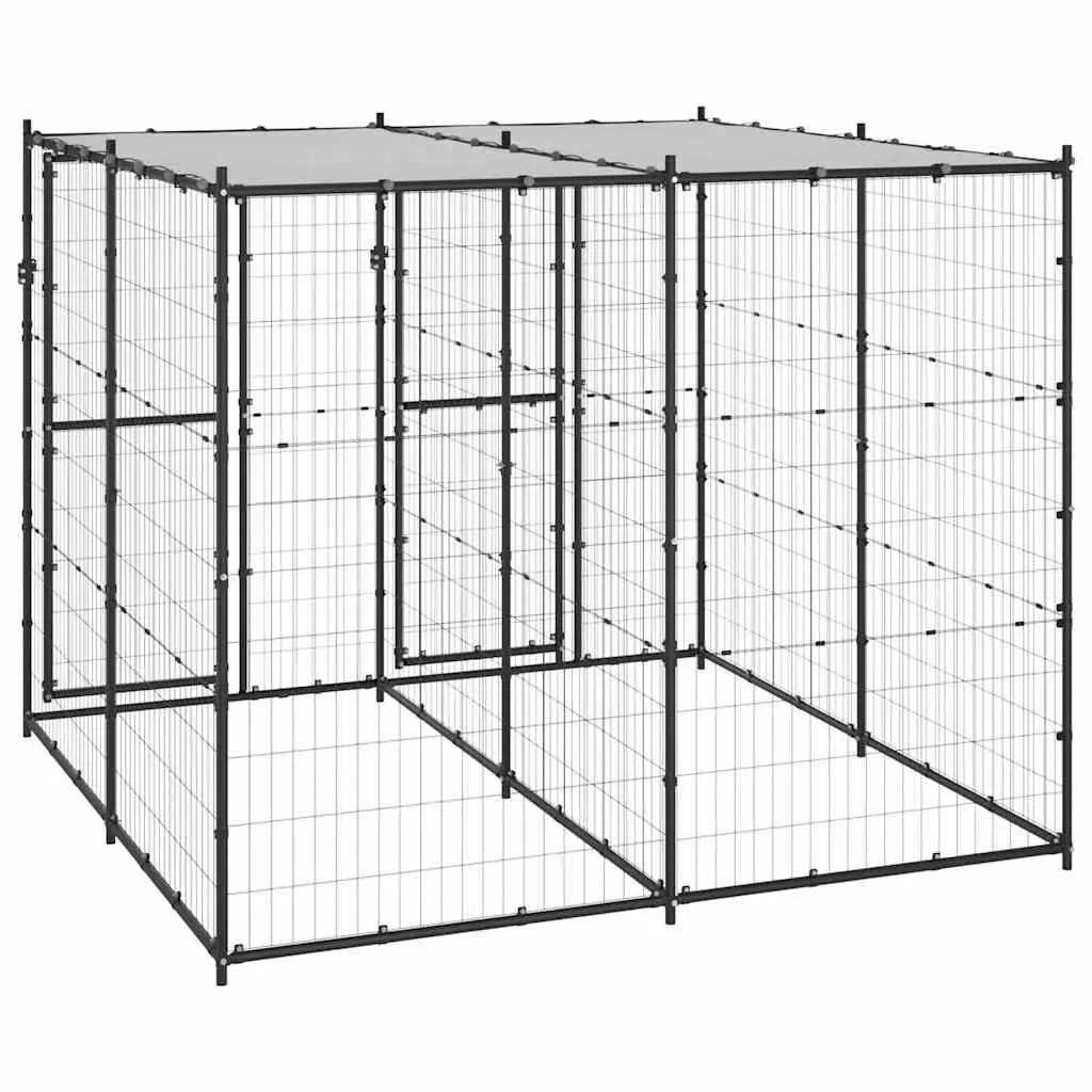 Outdoor Dog Kennel Steel for Exercise 4.84 m²