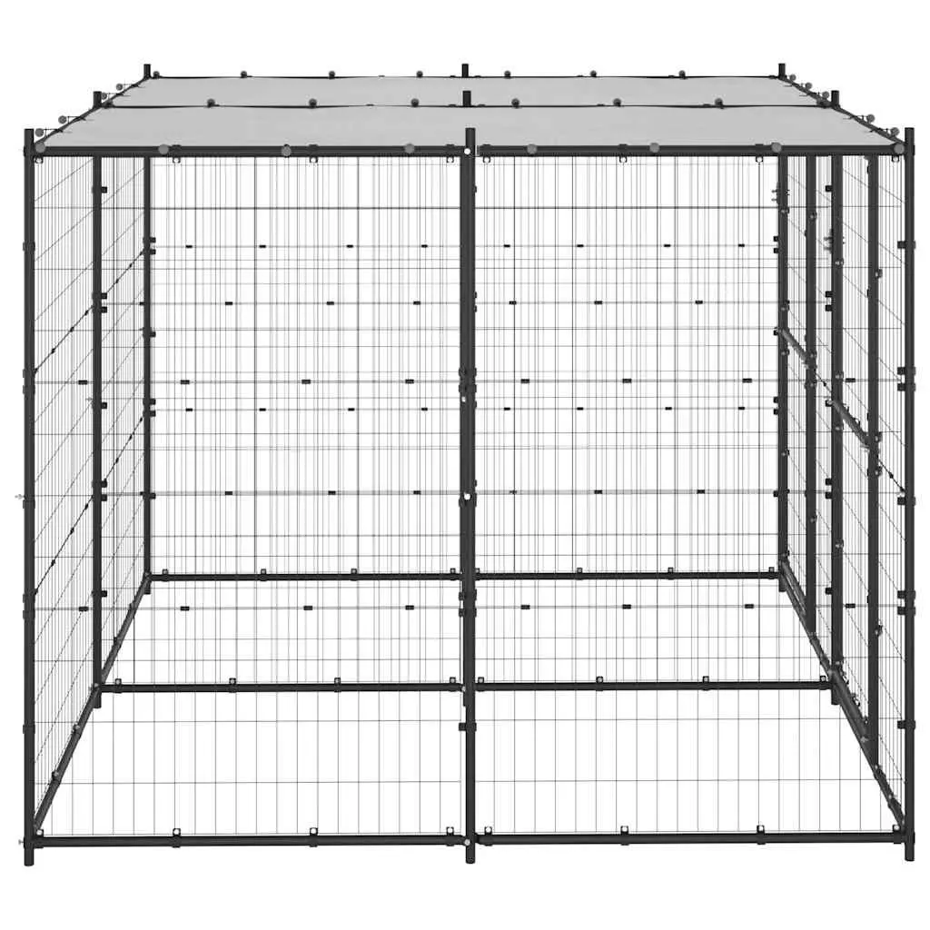 Outdoor Dog Kennel Steel for Exercise 4.84 m²