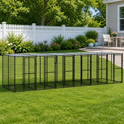 Specifications for Outdoor Dog Kennel: 14.52 m², Steel Frame