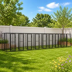 Dog Kennel Specifications: Steel Roof, 21.78 m² Area