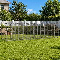 Galvanised Steel Dog Kennel with Dimensions of 16.94 m²