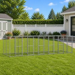 Dog Kennel Dimensions: 14.52 m² Galvanised Steel Enclosure
