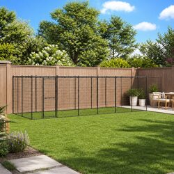 Specifications for a Large Steel Dog Kennel with Roof