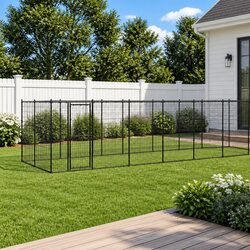 Specifications of 21.78 m² Steel Dog Kennel with Mesh Panels