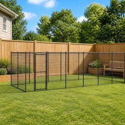 26.62 m² Outdoor Dog Kennel with Mesh Panels