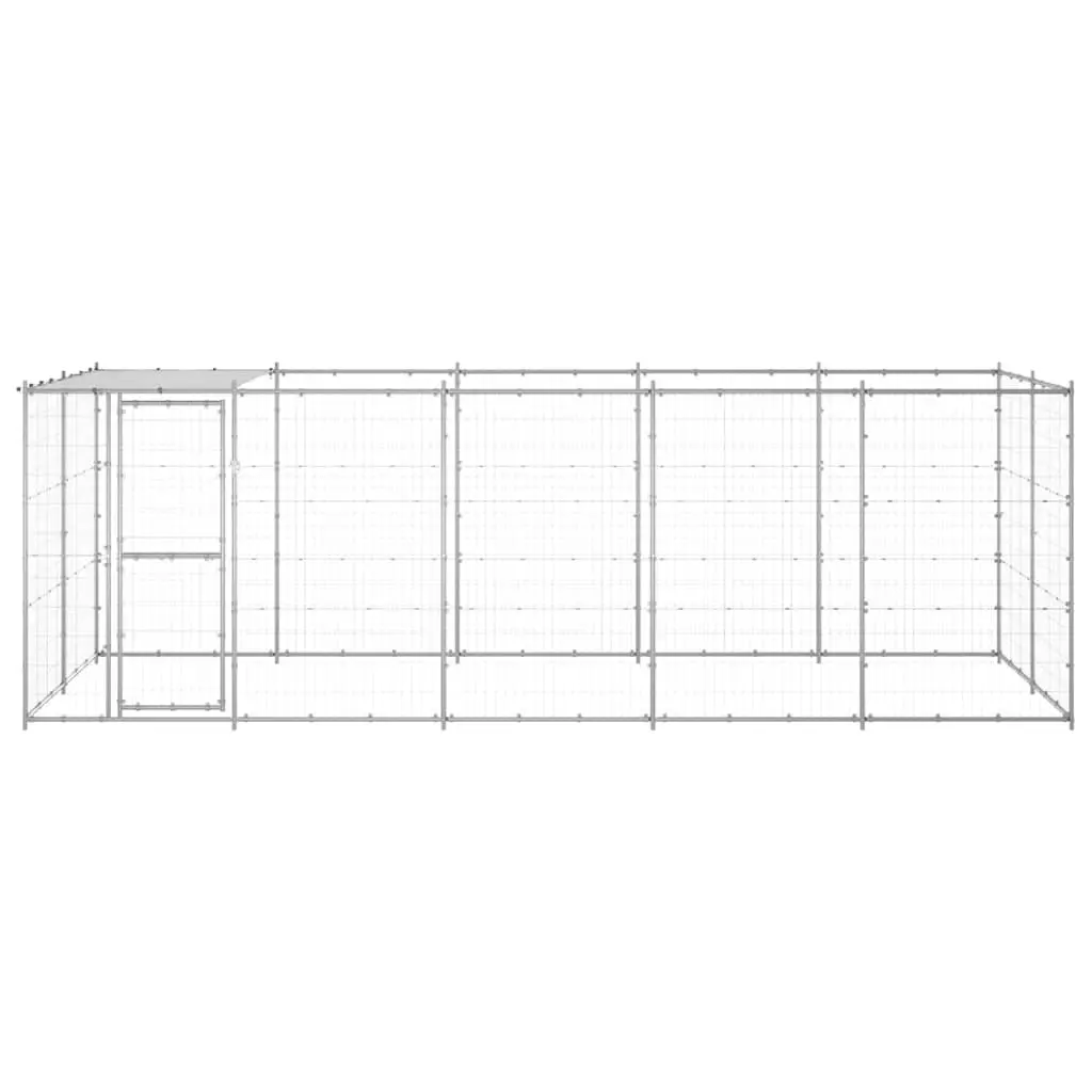 Dog Kennel Outdoor Galvanised Steel Mesh Run Exercise Pen 12.1 m²