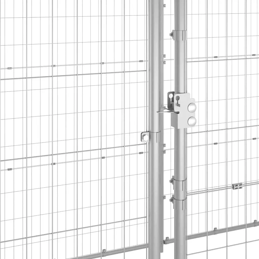 Dog Kennel Outdoor Galvanised Steel Mesh Run Exercise Pen 12.1 m²