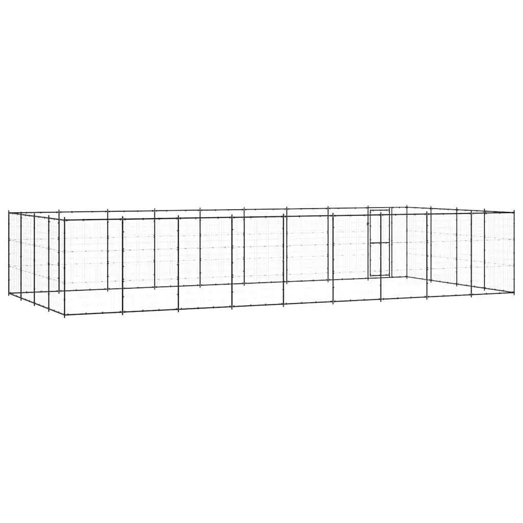 Dog Kennel Steel Large Outdoor Enclosure Exercise Play Pen Mesh Ventilation