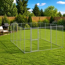 Fenced Dog Kennel with Lockable Door – 14.52 m² Area