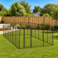 21.78 m² Outdoor Dog Kennel Steel Mesh Training Enclosure