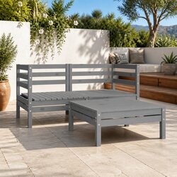 3 Piece Garden Lounge Set: Dimensions and Features