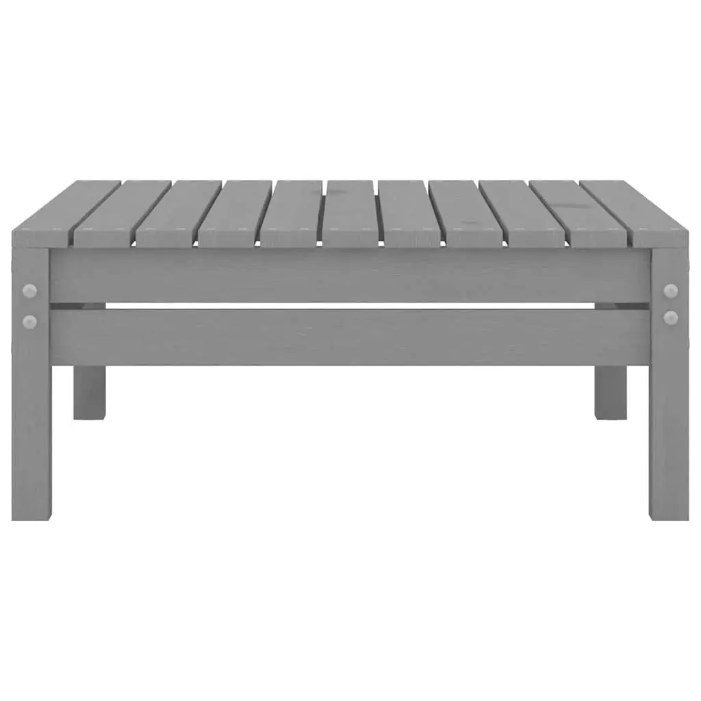 Garden Lounge Set 4 Piece Grey Outdoor Furniture Modular Pinewood Patio Sofa