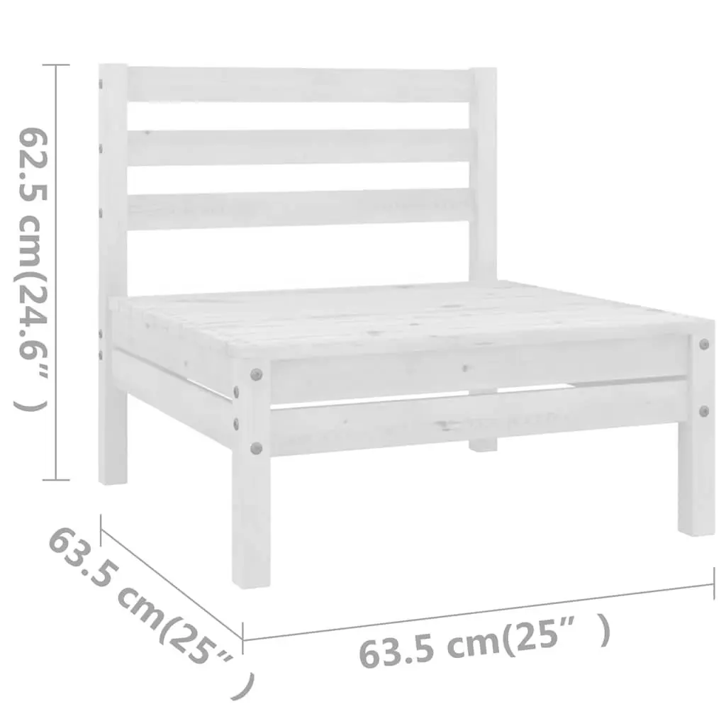 Garden Lounge Set 5 Piece Outdoor Sofa Patio Furniture White