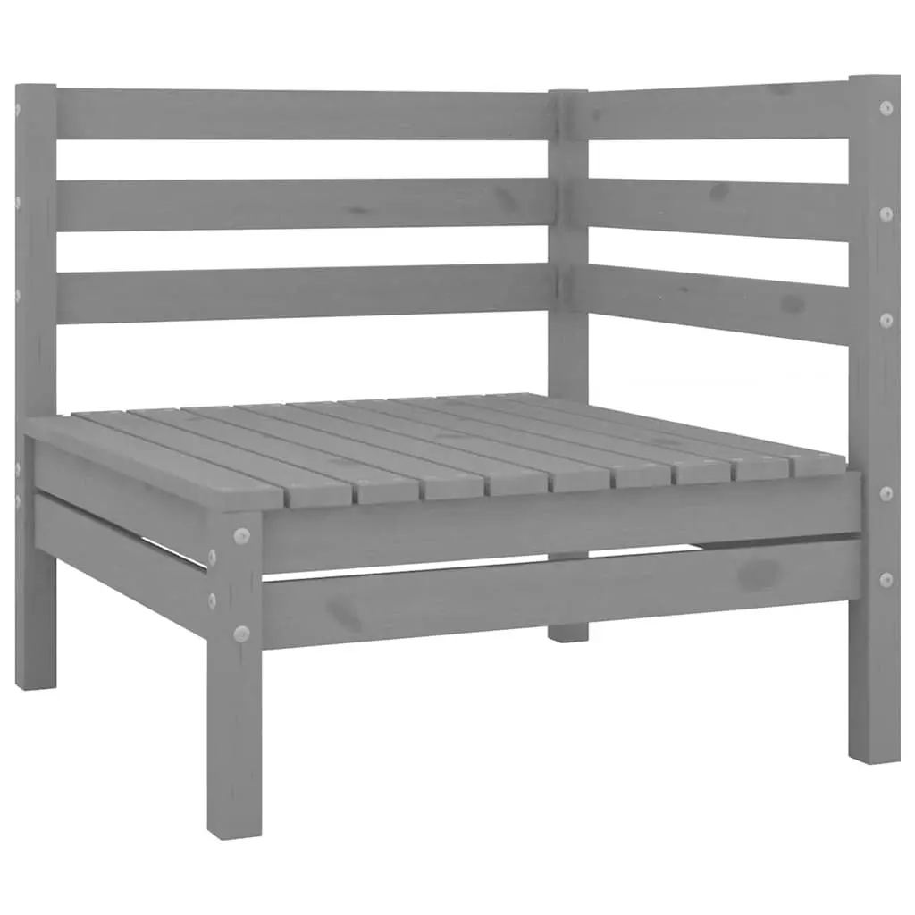 Garden Lounge Set 5 Piece Outdoor Furniture Pallet Design Grey Wooden Sofa