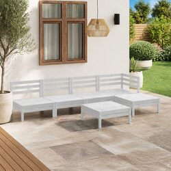 Specifications of 6 Piece Garden Lounge Set in White