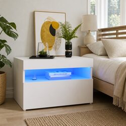 Detailed Specifications for Bedside Cabinet Set with LED