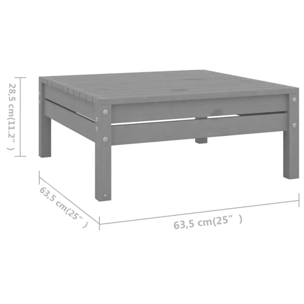 7 Piece Garden Lounge Set Outdoor Patio Furniture Modular Solid Pinewood Grey