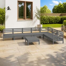 8-Piece Modular Grey Garden Lounge Set Specifications