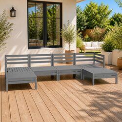 Specifications of Grey 6 Piece Wooden Garden Lounge Set