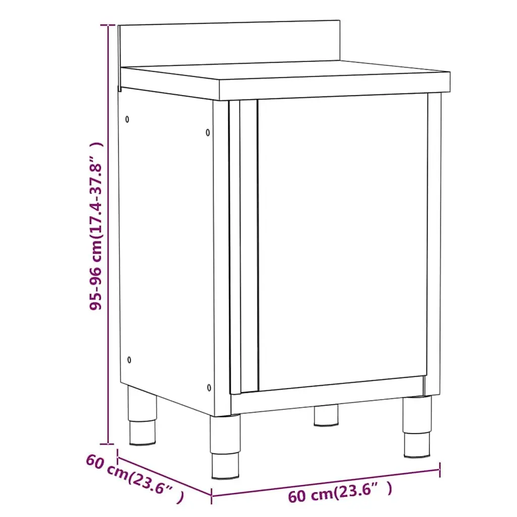Commercial Kitchen Storage Cabinet 3 Piece Stainless Steel for Restaurant Hotel Garage