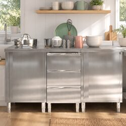 Commercial Kitchen Storage Unit Specifications: Stainless Steel 3 pcs Set