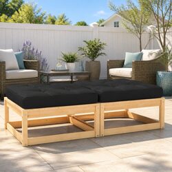 Specifications of Garden Footstools: Solid Pinewood Set
