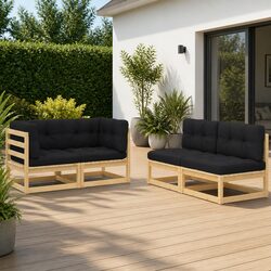 Specifications of 4 Piece Garden Lounge Set with Cushions