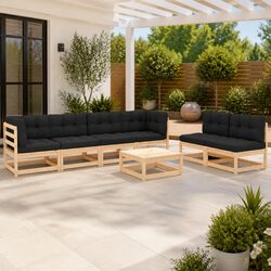 Specifications of 7 Piece Garden Lounge Set with Cushions