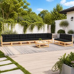 Specifications of 9 Piece Anthracite Garden Lounge Set with Cushions (80 chars)