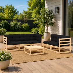 Specifications of 6 Piece Garden Lounge Set: Anthracite Color