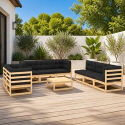 9 Piece Garden Lounge Set Specifications and Features