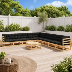 10 Piece Modular Garden Lounge Set in Anthracite – Specifications Inside