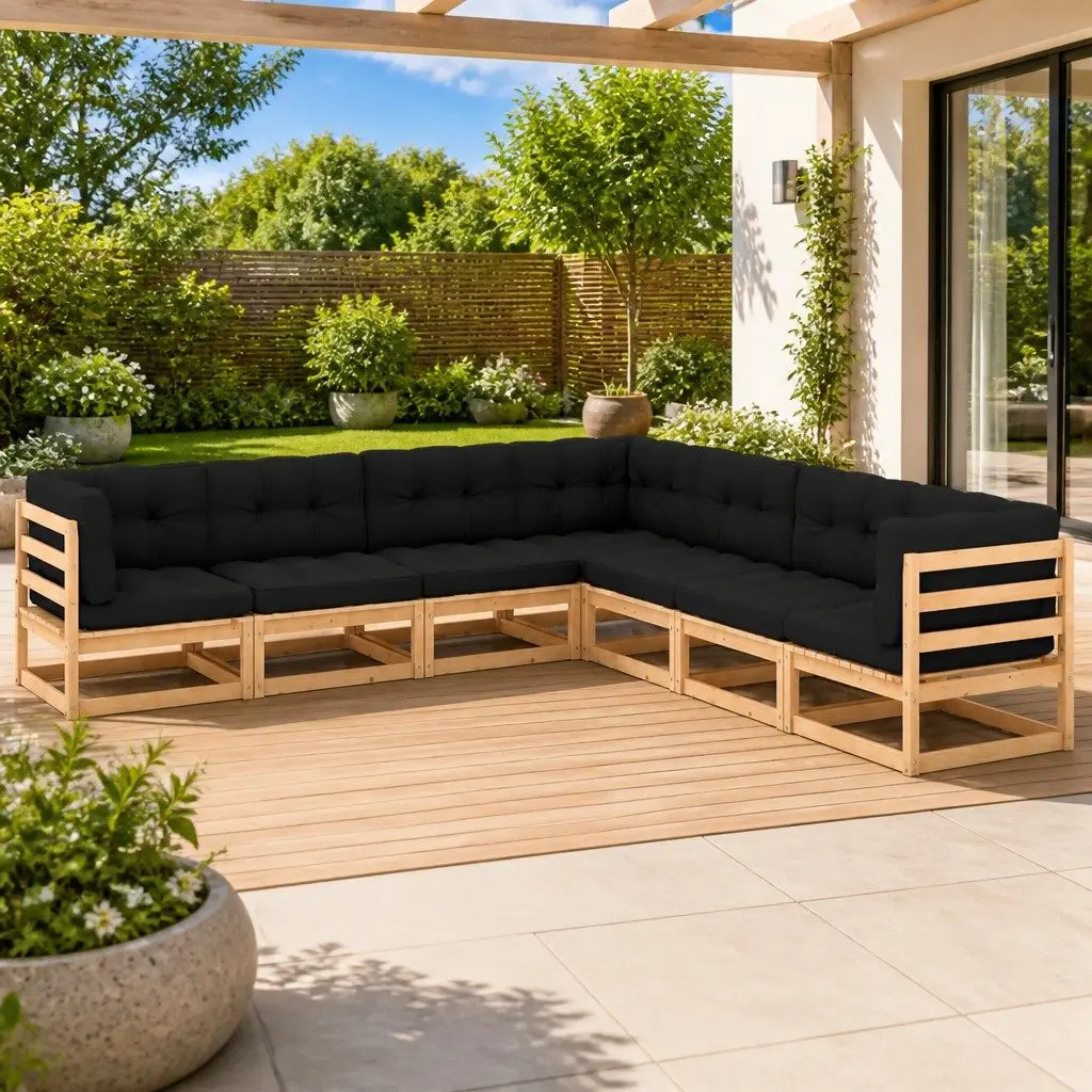 7 Piece Garden Lounge Set Outdoor Furniture Patio Sofa Anthracite
