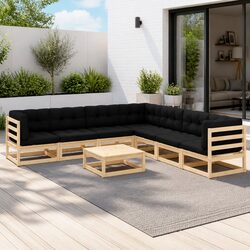 8-Piece Garden Lounge Set: Dimensions and Materials