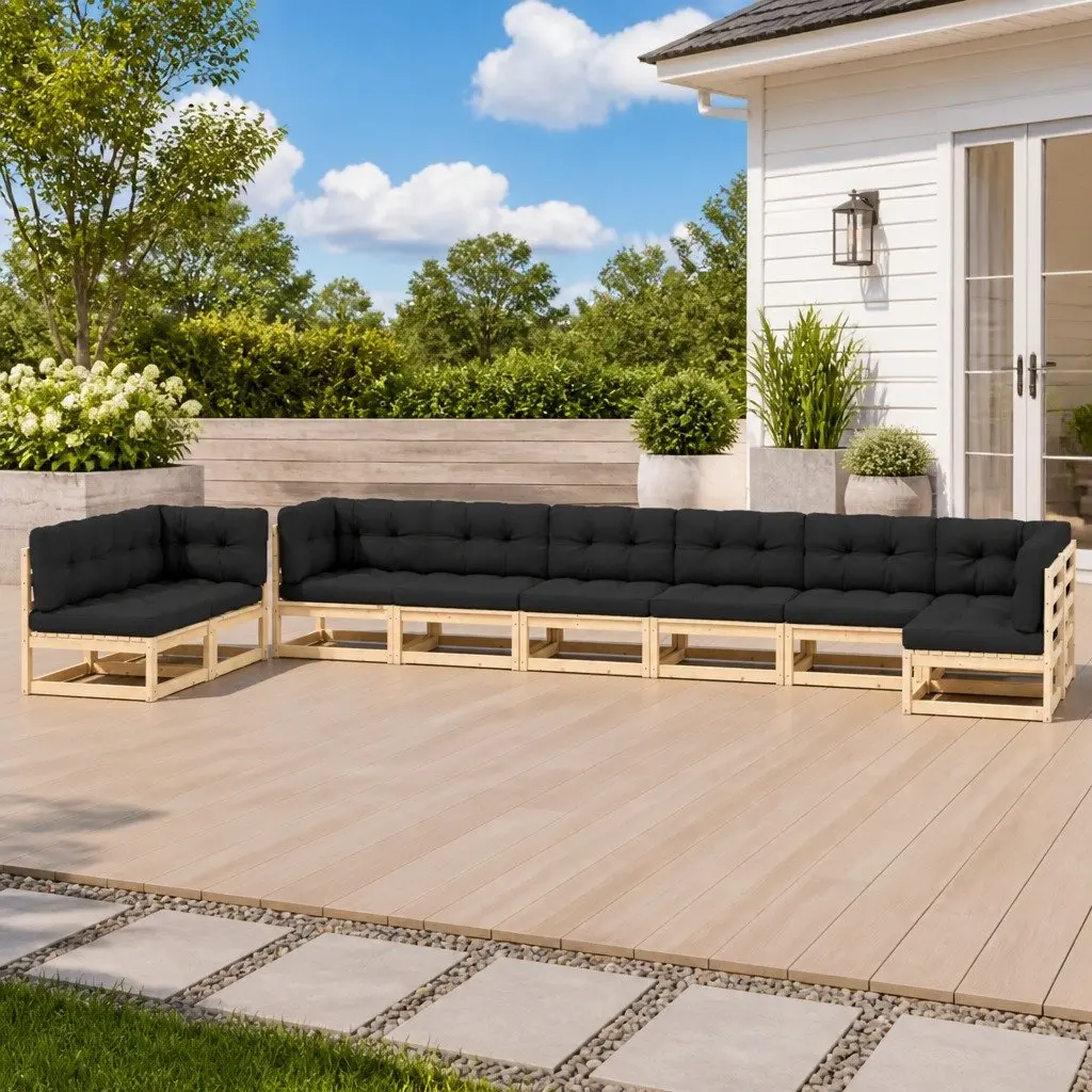 9-Piece Pallet Style Garden Lounge Set