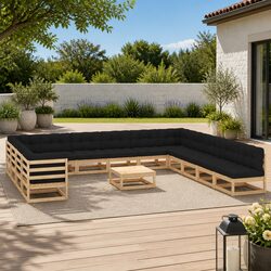 Specifications of 14 Piece Anthracite Garden Lounge Set