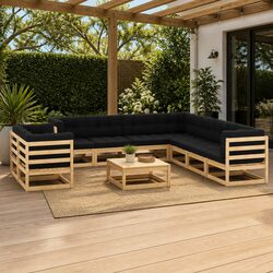Specifications for 10 Piece Pinewood Garden Lounge Set